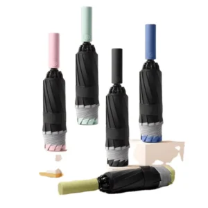 10-Rib Fully Automatic 70% Reverse Sun and Rain Foldable Umbrella with Logo Printing