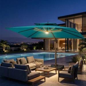 10 x 13 FT Cantilever Garden Umbrella Windproof Aluminum Outdoor Pool Patio Sunshade