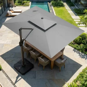 10 x 13 FT Rectangular Cantilever Patio Umbrella Pool Hotel Terrace Sunshade