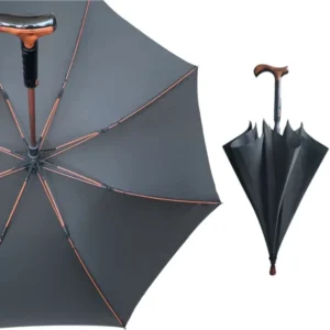 1044 Aluminum Alloy Walking Stick Umbrella Anti-Skid Ergonomic Handle Assist Cane