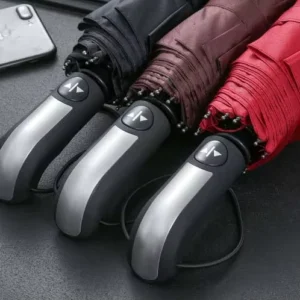 10K Business Advertising Customized Three-Fold Automatic Rain Umbrella with Custom Logo