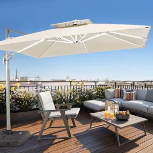 10ft Garden Patio Beach Sunshade Umbrella Custom Logo Printed Commercial Rain Parasol
