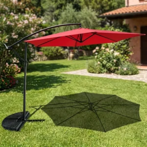 10ft Side-Hanging Cantilever Waterproof Patio Umbrella