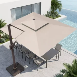 10x13ft High Quality Patio Garden Outdoor Cantilever Umbrella for Cafe Hotel