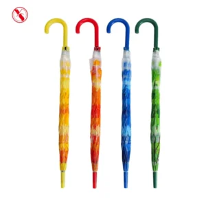 1133 Manufacturer Supply Auto-Open POE Bubble Umbrella, 8K Ribs, Maple Leaf, Transparent Dome