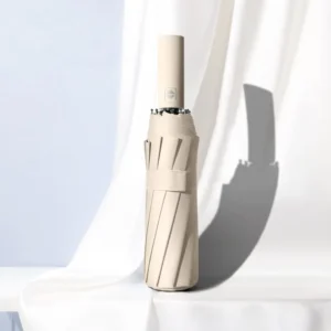 12-Rib Fully Automatic Three-Fold Promotional Unisex Sun Rain UV-Protective Foldable Umbrella