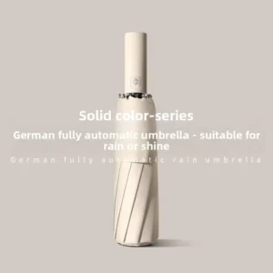 12 rib Fully Automatic Three fold Dual use Sun Rain UV protective Foldable Stock Customizable Unisex Sun Umbrella