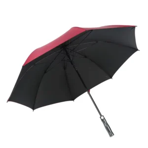 120 cm Diameter Black UV-Coated Fiberglass Frame Windproof Auto Open 27 Inch Straight Umbrella