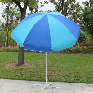 120G Polyester Waterproof Anti-UV Outdoor Garden Beach Umbrella UPF30+ Aluminum Pole Manual Opening 1M