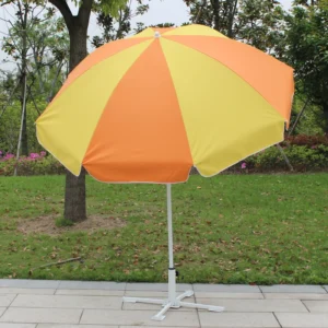 120G Polyester Waterproof Manual Opening Garden Beach Umbrella UPF30+ Aluminum Pole 1M Radius for Hotel Outdoor