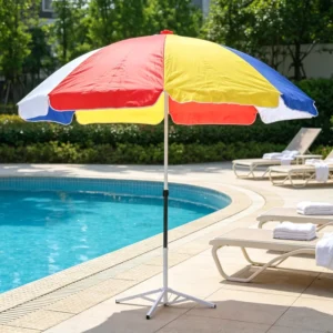 120cm 130cm Folding Outdoor Beach Parasol with Adjustable Clamp for Beach Chair