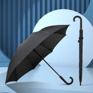 120cm All Fiberglass Ribs Semi-Automatic Auto Open Straight Golf Umbrella with Windproof Design for Rainy Day Use