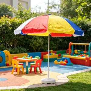 130cm 140cm Radius Patio Umbrella Double Reinforced Ribs Wind Vent Ventilated Design UV Protection Outdoor Garden Sun Shade