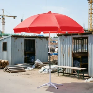 130cm Wind Vent Beach Sun Umbrella Reinforced Windproof Double Frame Ribs for Backyard Poolside Patio