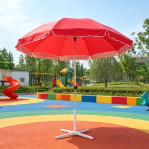 140CM Double-Rib Frame Windproof Beach Umbrella with Wind Vent Design for Outdoor Patio Garden Seaside