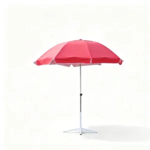 140cm Double Layer Ventilated Canopy Beach Umbrella Double Ribs Wind Vent Multi-scenario Outdoor Sun Shade Parasol