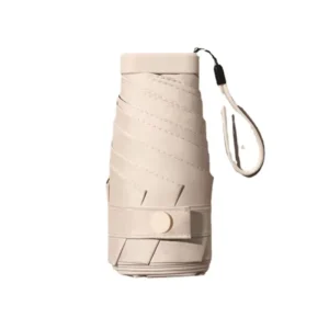 14cm Classic Design Six-Fold Flat Mini Pocket Capsule Umbrella Dual Use for Sunshade and Rain 5-Fold Compact for