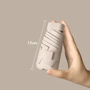 15 cm Mini Manual Anti UV Small Folding Umbrella with EVA Case