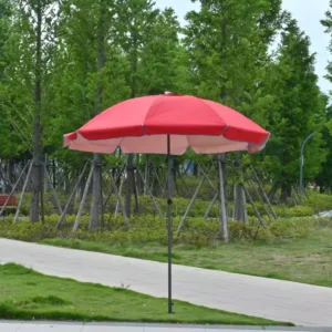 150cm Double Layer Sun Umbrella Silver Coating Vented Wind Hole Windproof UV Protection Outdoor Beach Patio Garden Parasol