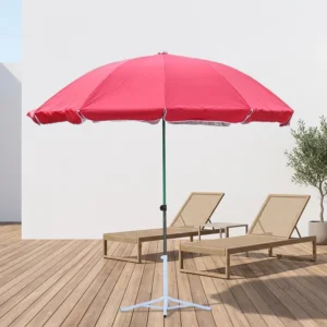 150cm Double Layer Vendor Stall Sun Umbrella UPF50+ Anti UV Windproof Waterproof Outdoor Beach Garden Parasol