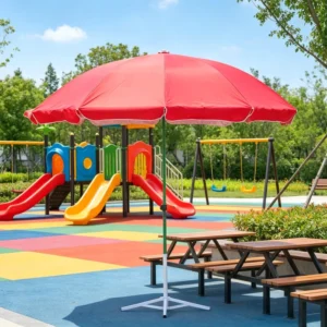 150cm Double Layer Windproof UV Protection Waterproof Commercial Parasol for Market Stall, Beach, Patio and Garden