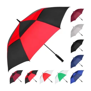 150cm Extra Large Double Canopy Air-Vented Windproof Auto Open Golf Umbrella with Logo