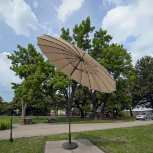 15ft Double-Sided Extra Large Patio Umbrella Twin Outdoor Sunshade with Base