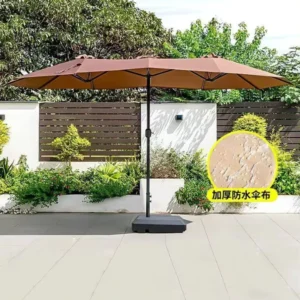 15x9FT Outdoor Double Sided Patio Twin Umbrella