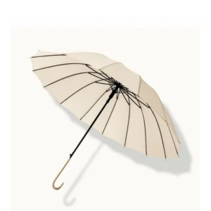16 Bone Long Handle Straight Umbrella for Women Men Sunny Rainy Dual Use Manual Opening Large Wind Resistant Customized