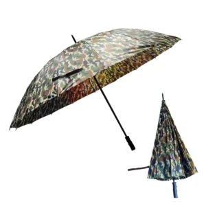 16-Bone Manual Open Straight Umbrella Pongee Polyester Metal Frame Plastic Handle 105cm for Adults