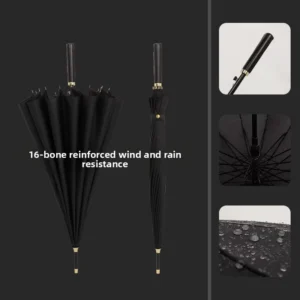 16-Bone Umbrella Golf Straight Long Handle Large Super-Large High-Level Wind-Resistant Automatic Closure Semi-Automatic Opening