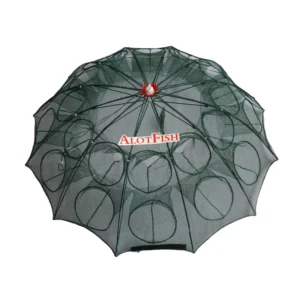 16 Holes Foldable Eel Trap Folding Umbrella Fish Trap Crab Trap