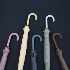 16-Rib Extra-Large Straight-Shaft UV Straight Pole Umbrella, Multiple Colors