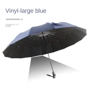 16-Rib Fully Automatic Folding Dual-Purpose Enlarged Umbrella for Men and Women UV Parasol