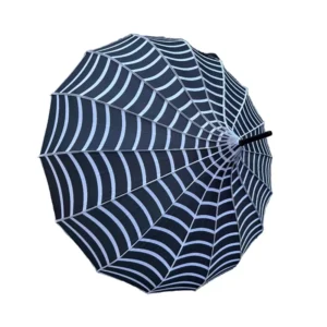 16-Rib Pagoda Spider Umbrella, French Palace Style, Hook Long Handle, Windproof, Dual-Use Sun and Rain