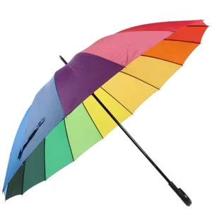 16-Rib Rainbow Straight Golf Umbrella