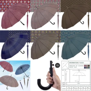 16 Ribs Strong Windproof Rain Umbrella for African Countries