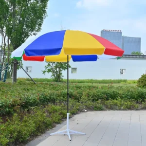 160cm Sun Umbrella Multiple Colors Wind Resistant Water Repellent Anti UV Outdoor Market Stall Lawn Pool Parasol