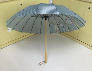 16K Customized Straight Umbrella Seamless Pattern Stitching Strong Windproof Frame