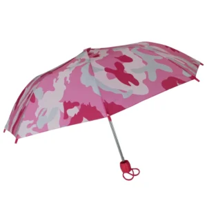 17 19 Inch Custom Lovely Print 2 Fold Umbrella for Kids Easy Open and Close with Safe Push Button