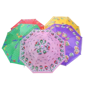 17-Inch 8-Rib 45cm Long-Handle Cartoon Printed Rain and Sunscreen Umbrella for Kids