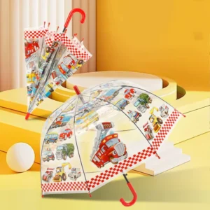 17 Inch Cartoon Transparent Personalized Children Umbrella for Rain