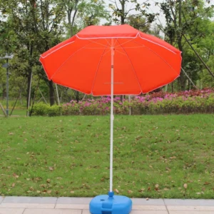 170T Polyester Classic Design Waterproof Outdoor Furniture Umbrella with Iron Pole Manual Lift 0.85m Radii Courtyard Park Use