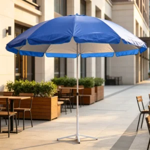 170cm Double-Layer UV-Blocking Waterproof Poolside Beach Umbrella with Reinforced Thick Ribs