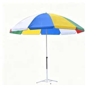 170cm Radius Sun Umbrella with Galvanized Pole Rust-Proof Outdoor Patio Parasol
