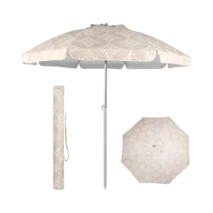 180cm Modern Outdoor Sun Umbrella, Windproof and Rain Resistant, Aluminum Pole, Tilt, for Garden Picnics