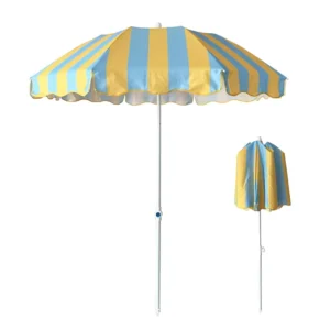 180cm Portable Travel Parasol Waterproof 28/32mm Steel Pole Foldable Beach Umbrella Fits Suitcase