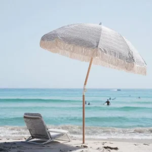 180cm Tassel Real Wooden Pole Custom Print Outdoor Beach Umbrella