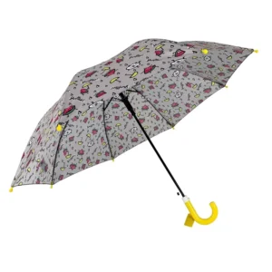 19-Inch 8-Rib Automatic Open Straight Children’s Umbrella, Pongee, Custom Logo