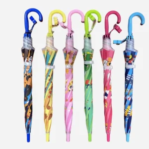 19-Inch Children’s Lightweight Long-Handle Umbrella for Primary School and Kindergarten, Logo
